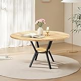 TWSOUL Esstisch Rund für 2–4 Personen, Küchentisch Klein aus Holz,...