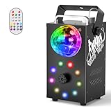 Nebelmaschine mit Discokugel, 9 LED RGB Effektlicht Nebelmaschine, 700W...
