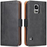 Bozon Galaxy S5 Hülle, Leder Tasche Handyhülle für Samsung Galaxy S5 (S5...