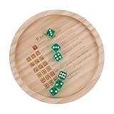 TOBBOMEY Farkle Würfeltablett aus mit Würfeln und Beutel Leichtes...