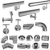 Edelstahl Geländer Handlauf Wand Träger Haltegriff Ø42,4 x 2 mm...
