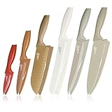 Homikit Küchenmesser Set 6-teilig, Edelstahl Messer Set mit Schutzhülle,...