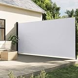 Keyroto Seitenmarkise, einziehbar, weiß, 200 x 500 cm, Seitenmarkise,...