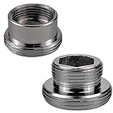SGERUFZ 2 Stück Wasserhahn-Adapter, Wasserhahn-Perlator-Adapter, geeignet...