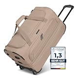 REDOLZ 2-Rollen MEDIUM Trolley-Reisetasche | Volumen mit Dehnfalte...