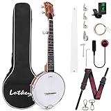 Horse Banjo 5 String 26 Inch Size Mini Closed Sapele Back for Professional...