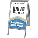 DisplayLager, Dänische Qualität - Kundenstopper Alu-Line Rondo inkl. 2 x...