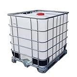 KLAREWO 1000 l IBC Container Wassertank auf Stahlpalette ohne...