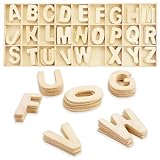 130 Stück Holzbuchstaben,Holzbuchstaben Klein,Holzbuchstaben Basteln,Holz...