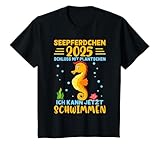 Kinder Seepferdchen 2025 Bestanden Frühschwimmer Abzeichen T-Shirt