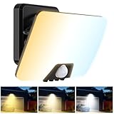 vighep Aussenlampe mit Bewegungsmelder, 3000K-6500K Warm Neutral Kaltweiß...