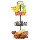 SHILIPAIJC Obstkorb Obstschale Etagere 3 Etagen, Metall Obst Etagere...