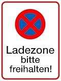 LEMAX® Parkverbotsschild, Ladezone bitte freihalten, 400x300mm Alu...