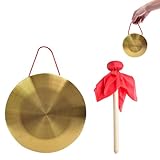Hand Gong Becken, Gong mit Schlägel, Messing Gong, Gong mit...