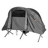 COSTWAY Feldbett mit Zelt für 1 Person, Campingbett Campingzelt mit...