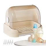Babyflaschenbehälter | Abtropfgestell für Babyflaschen mit Abdeckung –...