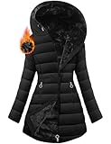 Yuson Girl Damen Winterjacke Winterparka Lang Steppmantel Fleece Gefüttert...