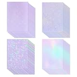 32 Blatt klebefolie transparent, 210 x 297 mm, holografische folie &...