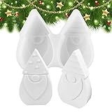 dmqdu Weihnachtsmann-Silikonform, Gnom-Kerzenform |...