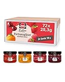 Schwartau Extra Mix-Box, Konfitüre Portionsgläser (18 x Erdbeere, 18 x...