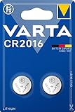 VARTA Batterien Knopfzelle CR2016, 2 Stück, Lithium Coin, 3V,...
