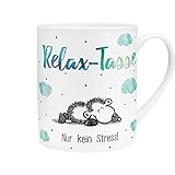 Sheepworld XL-Tasse Motiv 'Relax' | Große Tasse aus Porzellan, XL...