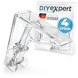 DIYexpert Tischdeckenklammern Transparent Made in Germany [4 Stück]...