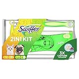 Swiffer 2in1 Kit, 1 Bodenwischer + 8 Trockene Bodentücher Und 1...