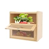 Armanyya Bambus Brotkasten, Brotkasten Groß 36,5x24x34cm, 2 Etagen...