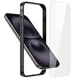 Metall Bumper Case für iPhone 16, Aluminium Rahmen Slim Case [weicher...