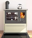 EEK A+ Küchenofen Holzherd Plamen 850 creme, linke Version - 8 kW...