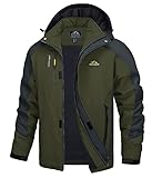 TACVASEN Herren Leichte Wasserdichte Softshell Jacke mit Abnehmbarer...