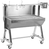 BBQ-Toro Mobiler Edelstahl Spanferkelgrill | Bis zu 60 kg | Rotisserie...