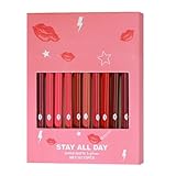 Lippenstiftstift Set Wasserdichte Lang Anhaltende Lippenstift Hochs...
