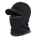 AYPOW Wintermantel aus Sturmhaube mit flexiblem Halswärmer, winddichter,...
