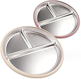TYBYBB Baby Edelstahl Teller Kinderteller Babyteller Edelstahlteller Baby...