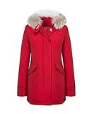 Woolrich John Rich & Bros. Damen Arctic Parka, Rot/Ausflug, einfarbig...