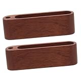 Angoily 2 Stück Visitenkartenhalter aus Schwarznussfarbenem Holz mit...