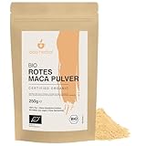 BIO Maca Pulver Rot aus Peru (250g), Gemahlene Rote Maca Wurzel aus...