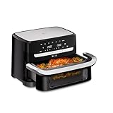 Tefal Dual Easy Fry Flex Heißluftfritteuse, FlexCook Trennwand, 9 L...
