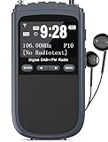 Tragbares DAB-Radio, 1000mAh Wiederaufladbares DAB/DAB + / FM-Radio,...