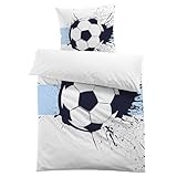 MUSOLEI Fussball Bettwäsche 135x200 Jungen Mikrofaser-Polyester 2-teilige...