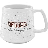 GRUSS & CO Tasse konisch 'Kaffee' | Steinzeug, 43 cl, mehrfarbig | Geschenk...