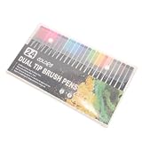 OSALADI 24Stücke Aquarell Malstifte für Doppelte Spitze Wasserbasierte...