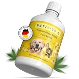 NatiVivo® Premium Omega 3 Plus 3-6-9 Hunde Barföl 500ml Omega 3 Boost...