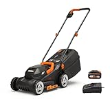 WORX WG730E Akku-Rasenmäher 20V - kraftvoller bürstenloser Motor - ideal...