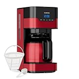 Klarstein 1,2 L Kaffeemaschine mit Thermoskanne und Timer, Kaffeemaschine...