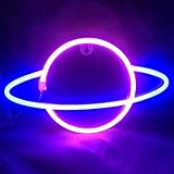 Hangrow Planet Neon Light, Acryl Neon Schild LED für Wanddekoration,...