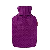Hugo Frosch Wärmflasche Klassik Plant Creme 1,8 l mit Bio-Strickbezug...