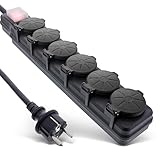 InLine 6-Fach Steckdosenleiste, Außensteckdose, Outdoor,...
